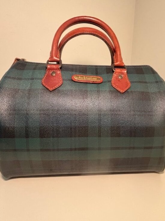 Polo Ralph Lauren Handbags - Polo Ralph Lauren Blackwatch Tartan Boston Bag-Vintage 💚💙GREEN / NAVY